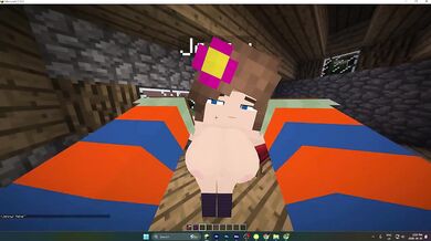 Jenny gets railed while playing Minecraft cartoon hentai sex game