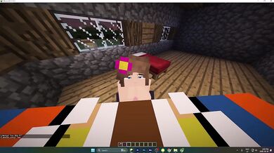 Jenny gets railed while playing Minecraft cartoon hentai sex game
