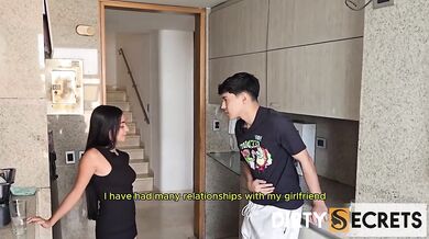 My hot milf stepmom caught me jacking off and loved it