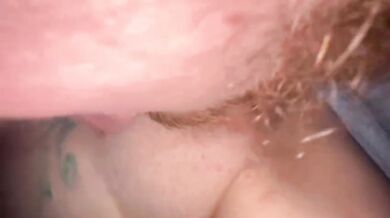 Blonde milf gets pussy ate raw while fucking that big dick with her foot