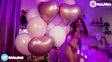 Ginger teen bday tease strips naked for naughty solo fun