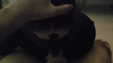 Big dick in Russian milf’s plump mouth raw blowjob gagging