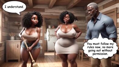 Young woman corrupted by gifts and lust in wooden home seduction fantasy