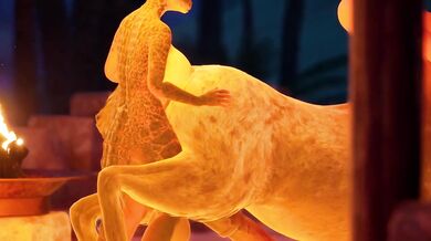 Femboy horsecock ruins animated cock clash in thunderous surrender