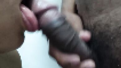 Friend learns to suck cock like a pro dripping tight pussy