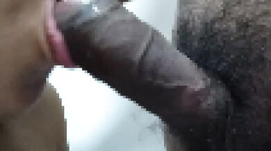 Friend learns to suck cock like a pro dripping tight pussy