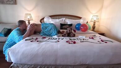 Happy Birthday Milf Gets Rough Creampie Doggystyle Attack