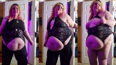 Lace bodysuit striptease big ass amateur trembling