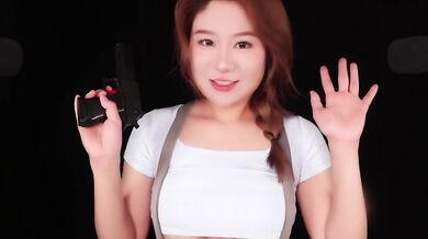 ASMR hot girl does anything for treasure roleplay while rocking leather PVC suit