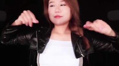 ASMR hot girl does anything for treasure roleplay while rocking leather PVC suit