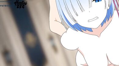 Subaru Fucks Rem Doggystyle raw lust in Re Zero hentai