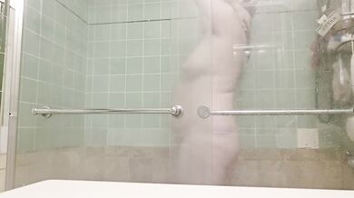 Violent shower voyeurism solo babe gets drenched with big ass on fire