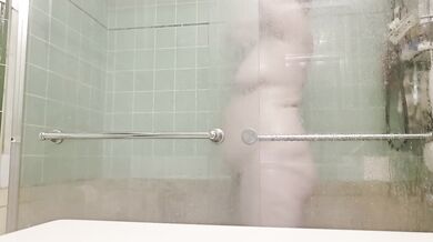 Violent shower voyeurism solo babe gets drenched with big ass on fire