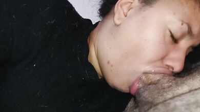 Extreme deep throat Latina gagging on inches of cock