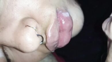 Latina mouth fucked until cum drips like milk gets swallowed raw
