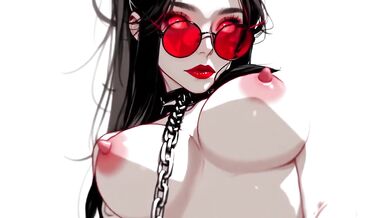 Seductive 2D hentai with big tits bouncing wet pussy grinding