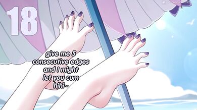 Your beach beta day wrecked by a femdom joi feet stomp part 1