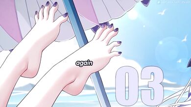 Your beach beta day wrecked by a femdom joi feet stomp part 1