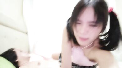 Stepdaddy creampied his stepdaughter raw POV exclusive blowjob