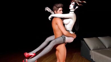 Tight heels squish wet pussy creampie 3D fuck