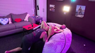 Hot Blonde Facefucked While Anal Hook Stretched and Pussy Licked Raw