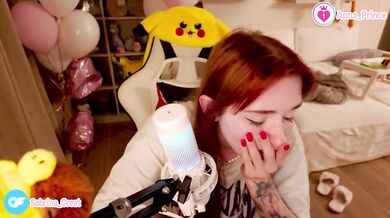 Ginger naughty teen tease destroys karaoke with hot horny solo show