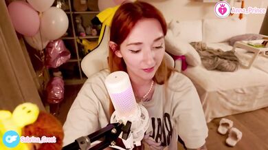 Ginger naughty teen tease destroys karaoke with hot horny solo show
