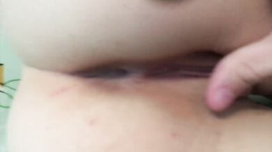 Stepbrother destroys my lazy pussy with deep fingering then fucks me raw till creampie mess
