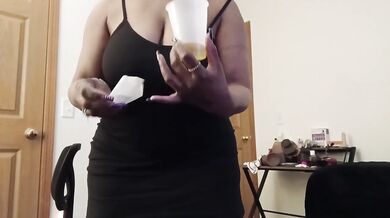 Ebony Dominatrix Pisses All Over Rocks