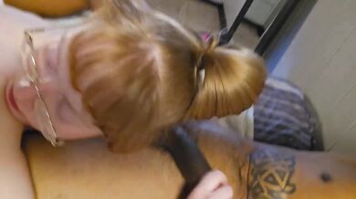 Blue-Eyed Ginger Gets Facefucked by Black BBC Pounded Hard Raw