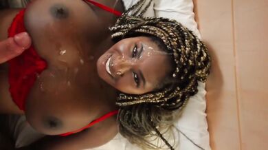 Interracial Ebony Xeinna Rose Gets Pounded Until Covered In Thick Cum