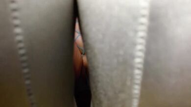 Thick curvy MILF in fishnet romper gets her pink pussy played with thick booty bouncing