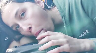 Stranger Teen Sucks My Cock in Bus Deepthroat Cum in Mouth