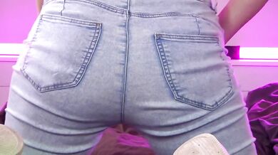 Hot Blonde Masturbates In Tight Jeans Until Gushing Mess