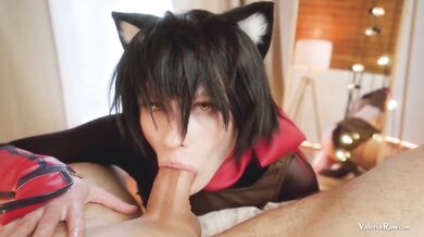 Delicious in Dungeon cosplay sex with anime cum guzzling cosplayer