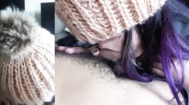 Latina deepthroat split screen gagging on 18 year old amateur cock