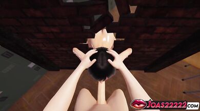 Ruby Rose 3D Hentai Yoga Handjob Licks Gloryhole to Cumshot