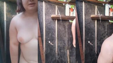 Step sis shower tease destroyed by voyeur's greedy eyes