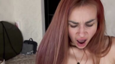 He fucked the tattooed redhead hard with his foot