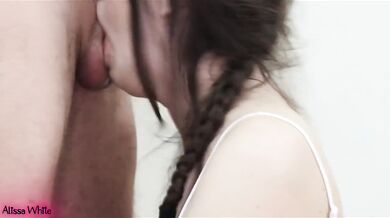 Deep Throat Facefucked Brunette Pukes Cum Sloppy Amateurs