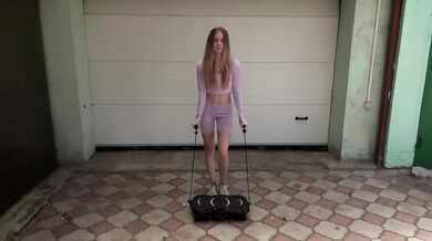 Petite blonde shakes her ass for brutal anal POV solo