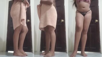 Big ass latina bragas soak after shower video caseiro