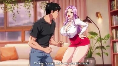 Step mom seduces stepson raw fucking when dad's away Hentai Anime