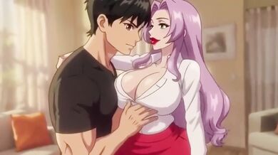 Step mom seduces stepson raw fucking when dad's away Hentai Anime