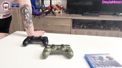 Stepmom deepthroats my cock on table gagging on massive cum load