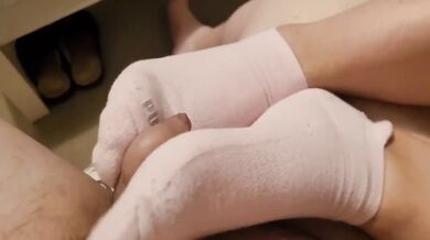 Pink Puma Socks Pounding Her Onlyfans Feet with Italian Cum