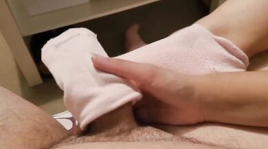 Pink Puma Socks Pounding Her Onlyfans Feet with Italian Cum