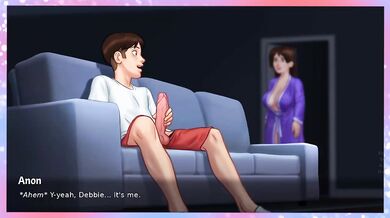 Fucking Debbie Soft Feet in Summertime Saga cumshot creampie big tits