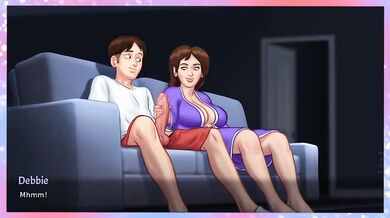 Fucking Debbie Soft Feet in Summertime Saga cumshot creampie big tits