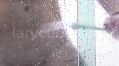 Lary Cubas in the shower saturday night mess